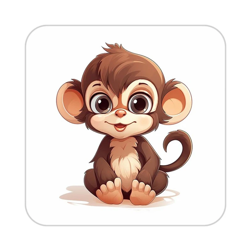 زیر لیوانی کاکتی طرح حیوانات کارتونی مدل mp28223