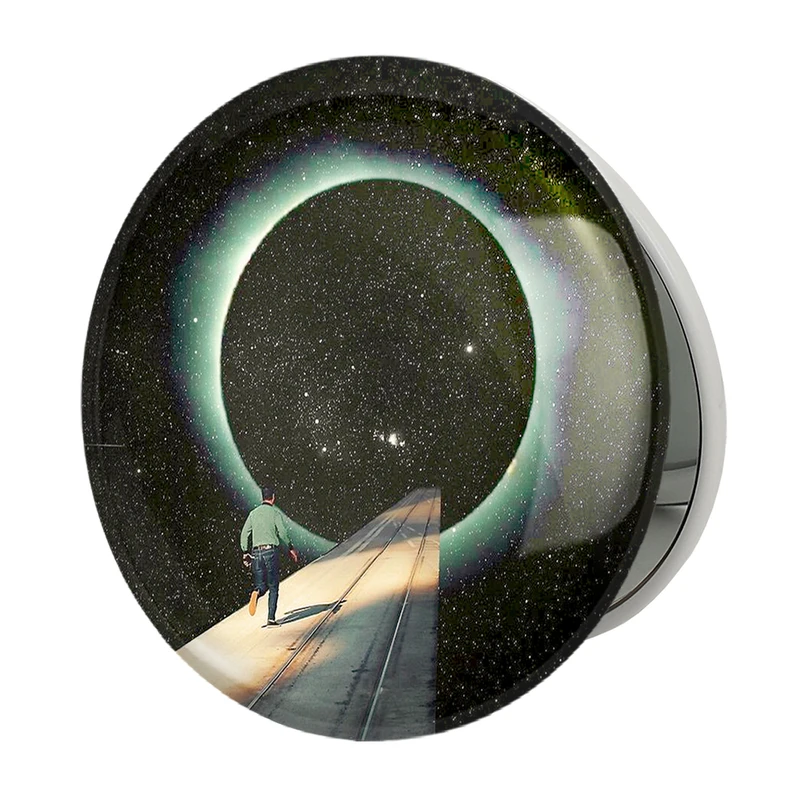 آینه جیبی خندالو طرح کهکشان مدل تاشو کد 25386 