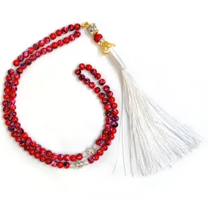 تسبیح مدل مروارید سنگی منگوله ریش دار