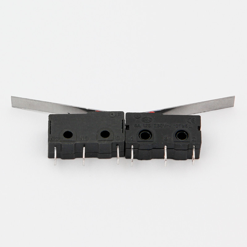 میکرو سوئیچ اهرم دار مدل 5A-125-250V-28mm بسته 10 عددی