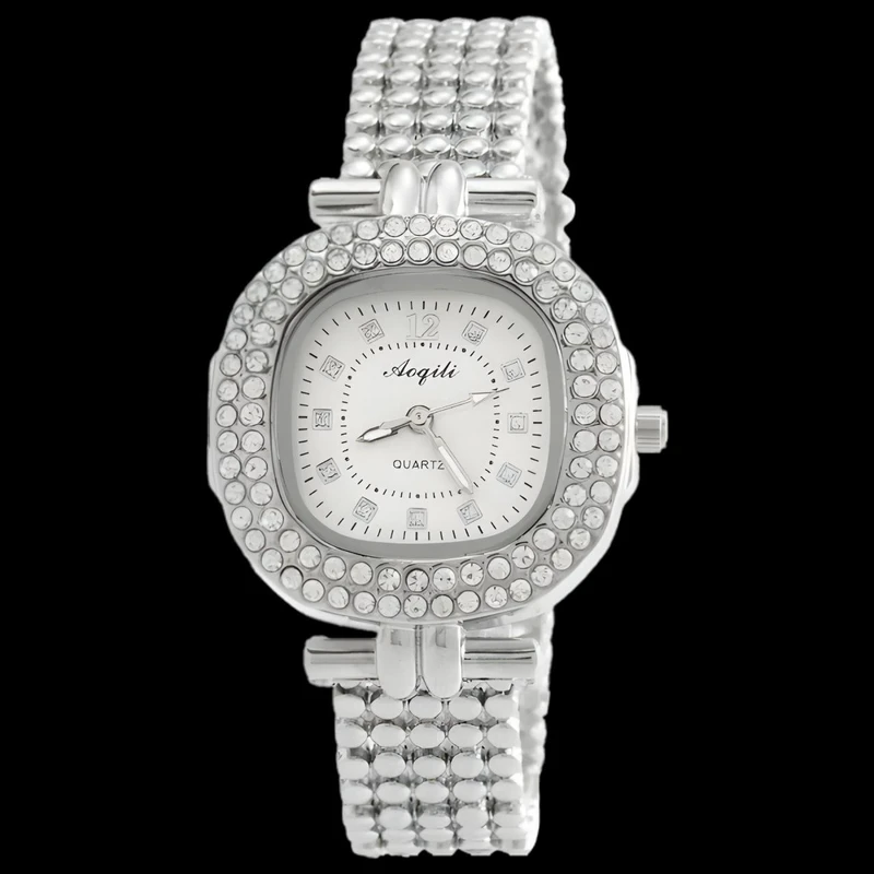 ساعت مچی عقربه ای زنانه مدل فول نگین دستبندی n2