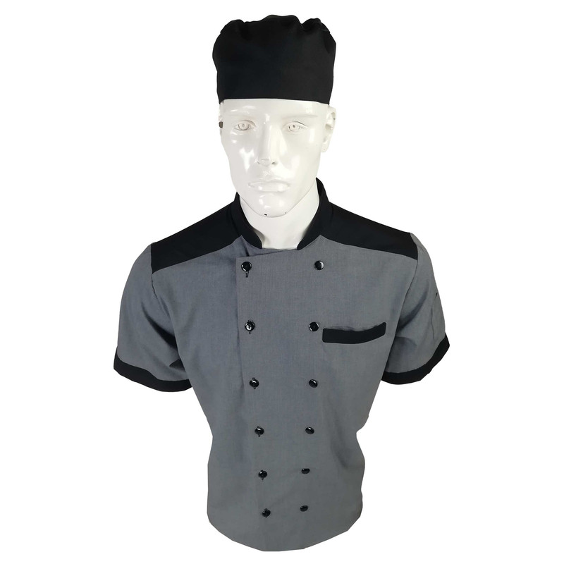 روپوش کار رستوران مدل کربن c3 به همراه کلاه و پیشبند روپوش کار رستوران مدل کربن c3 به همراه کلاه و پیشبند