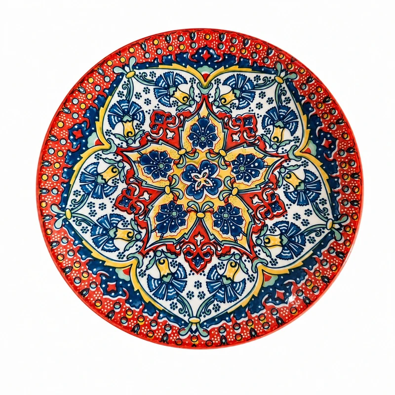 پیش‌دستی مدل سنتی گرد طرح گلستان