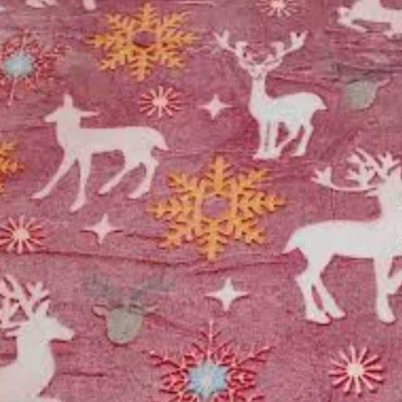 پتو مسافرتی 2 نفر مدل گوزن زمستانی سایز 210x200 سانتی‌متر