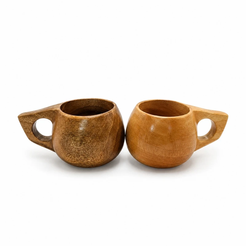 لیوان چوبی مدل کوکسا طرح ژین بسته 2 عددی