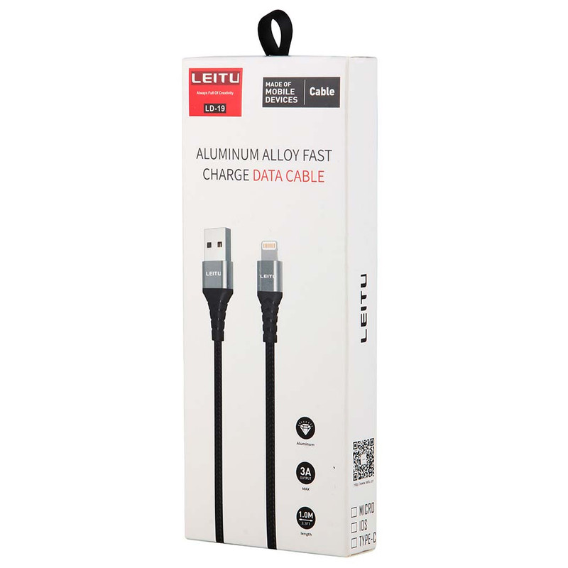 کابل تبدیل USB به Lightning لیتو مدل LD-19 طول 1 متر