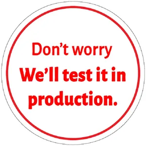 استیکر لپ تاپ  مدل l test it in production