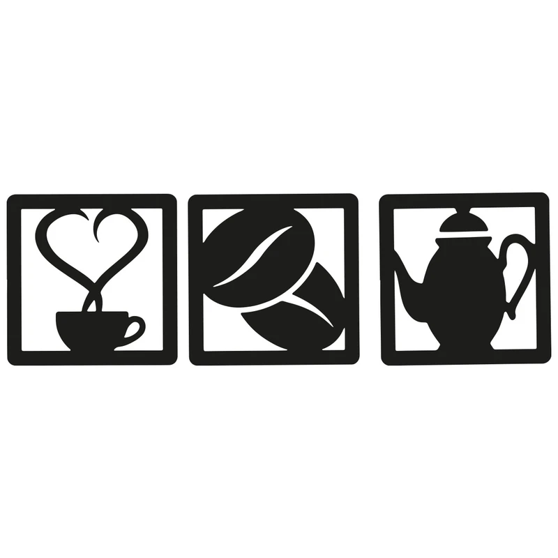 استیکر باروچین مدل coffee کد 2007 بسته 3 عددی