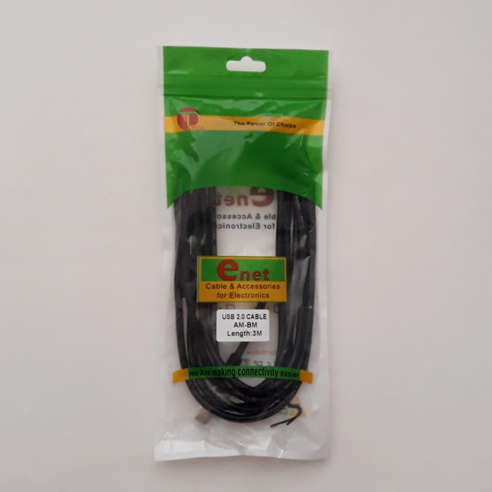 کابل پرینتر USB 2.0 ای نت مدل PLUS طول 3 متر 1