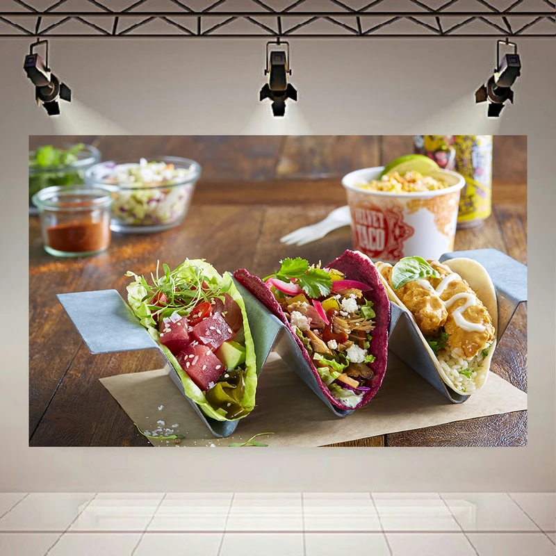 استیکر طرح فست فود مدل تاکو کد PD23016