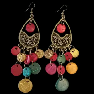 گوشواره زنانه مدل سنتی هندی 
