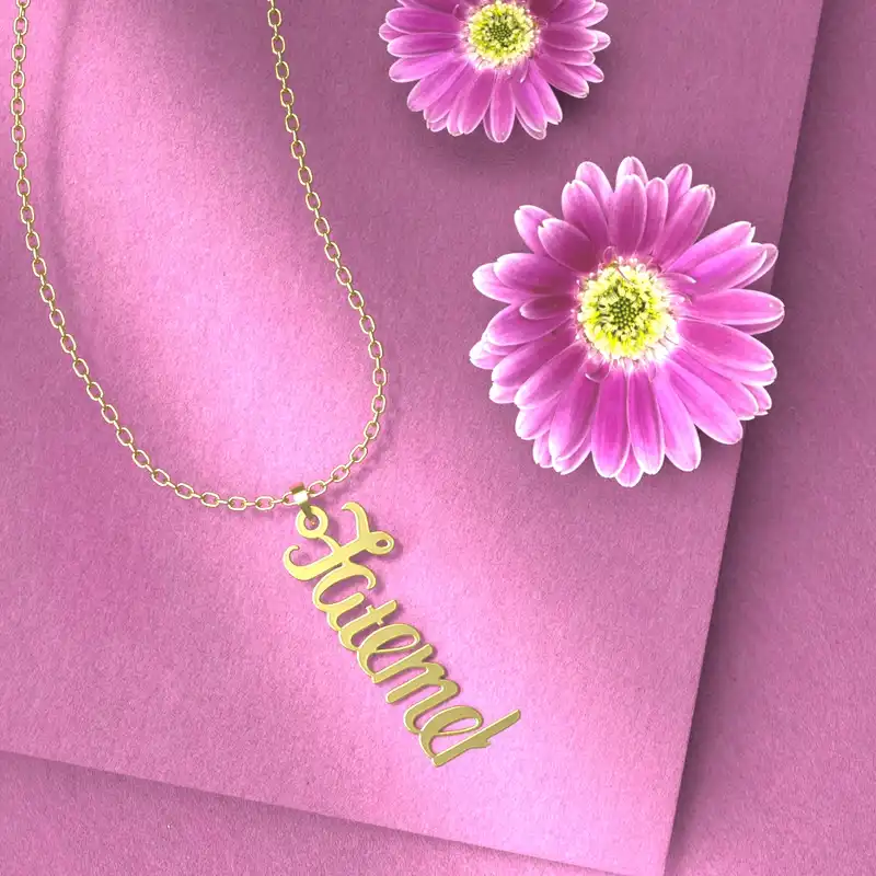 گردنبند طلا 18 عیار زنانه مدوپد مدل fatemeh