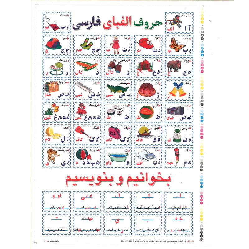 برچسب مدل آموزشی کودک طرح الفبا بسته 3 عددی