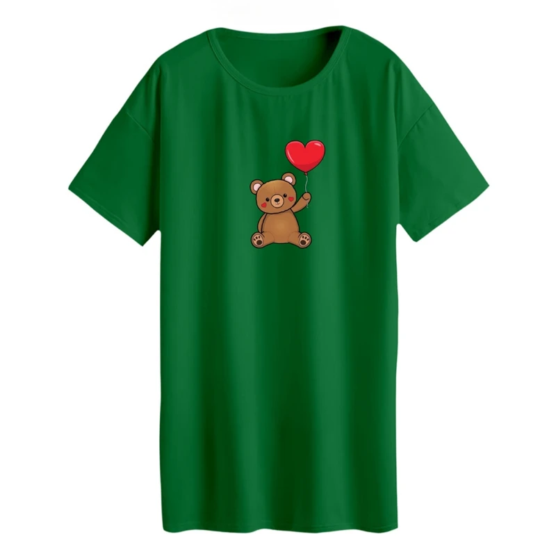 تی شرت لانگ آستین کوتاه زنانه مدل تدی کد 01