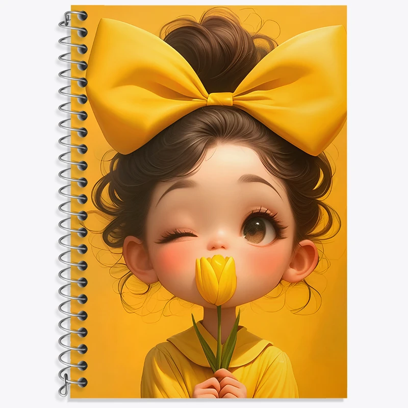 دفتر لغت 50 برگ خندالو طرح دخترانه کیوت کد N4750