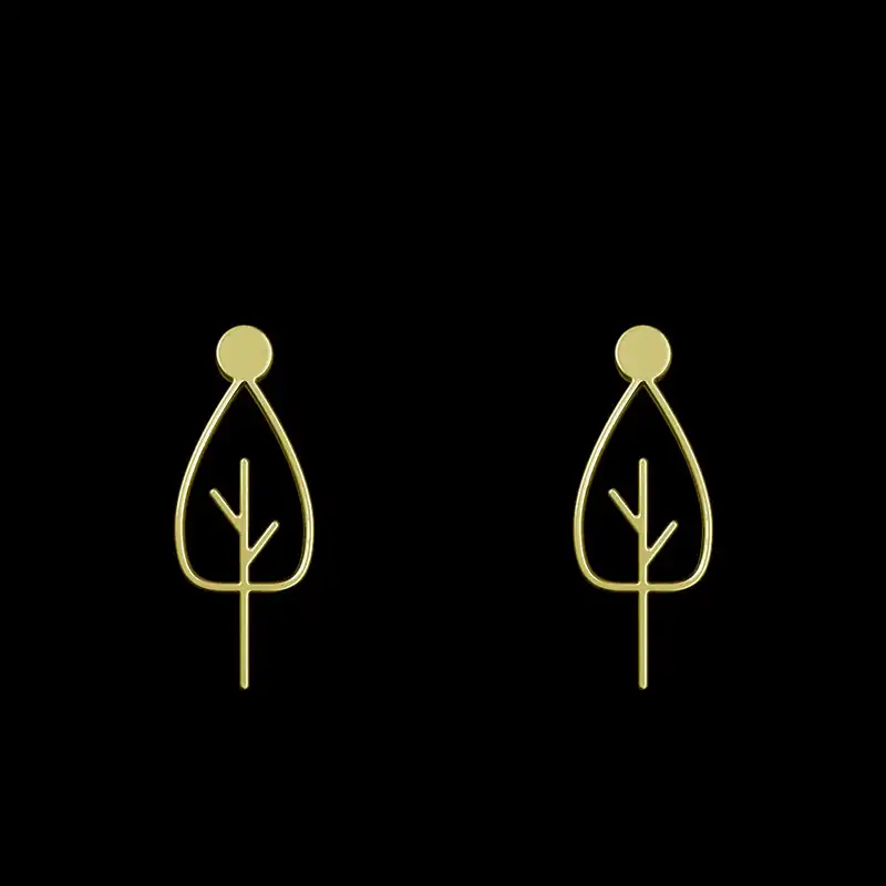 گوشواره طلا 18 عیار زنانه مدوپد مدل درخت کد GA1-15835