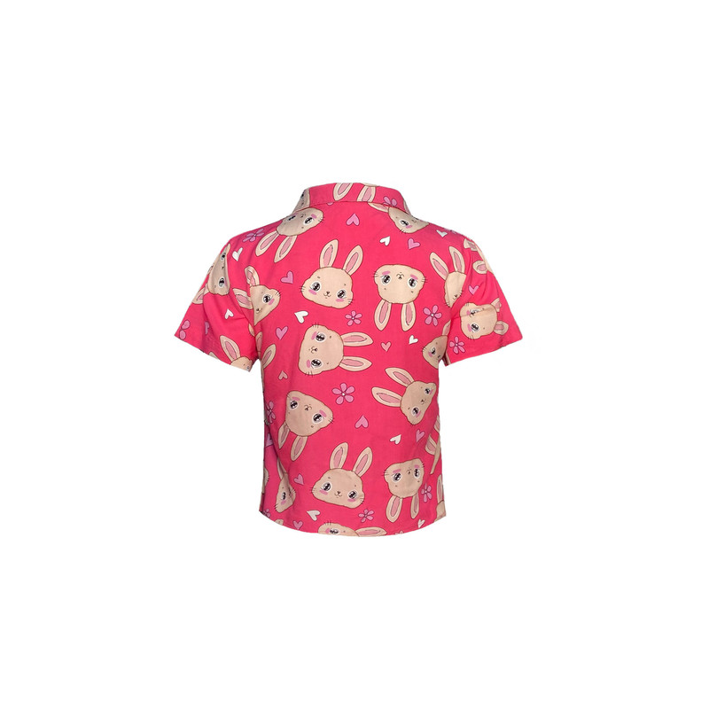 شومیز آستین کوتاه زنانه افراتین مدل گره ای خرگوش کد 9564