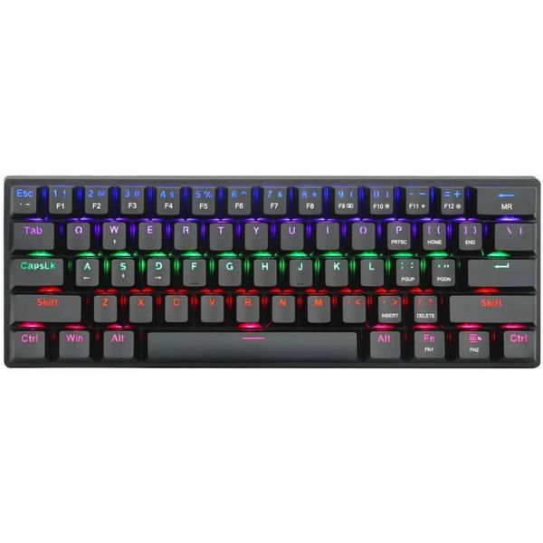 کیبورد گیمینگ تی-دگر مدل Arena T-TGK321، مکانیکال سوییچ آبی، Tenkeyless، نورپردازی RGB