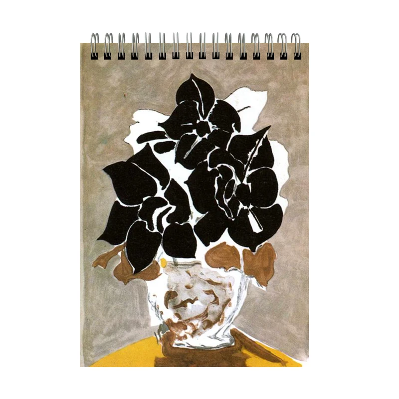 دفتر طراحی 40 برگ مدل نقاشی گل و گلدان هنری