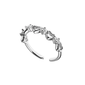 انگشتر زنانه وای اس ایکس مدل قلب مدل تو خالی و پر کد 41529