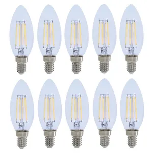 لامپ فیلامنتی 5 وات پی اس ال سی مدل شمعی پایه E14 مجموعه 10 عددی