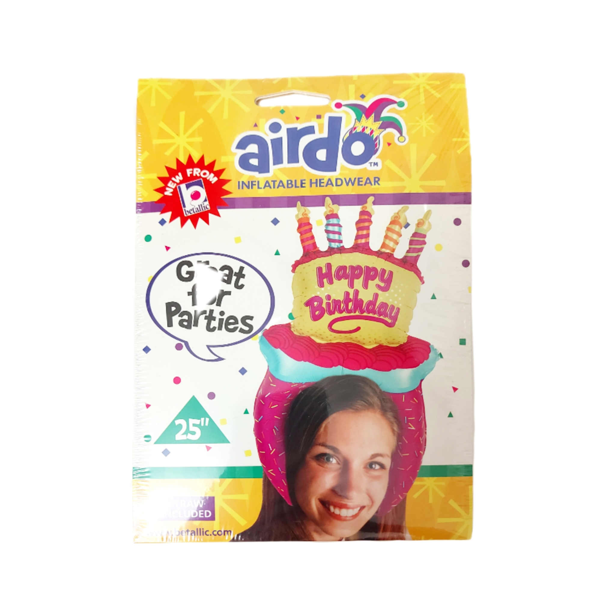 کلاه تولد بادکنکی فویلی مدل Happy Birthday