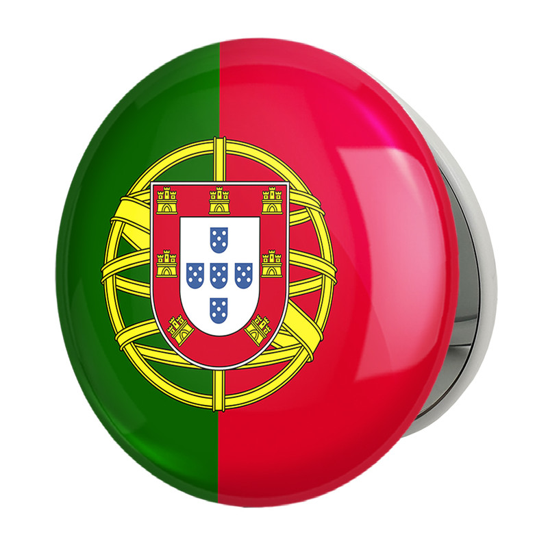 آینه جیبی خندالو طرح پرچم پرتغال مدل تاشو کد 20537 