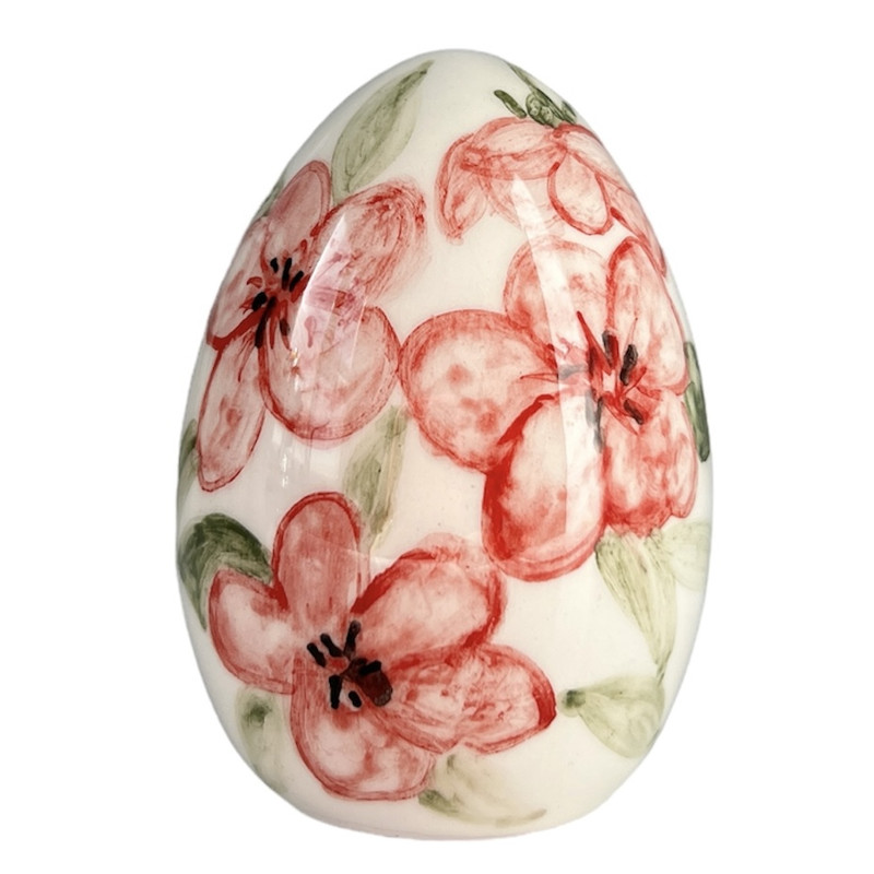 تخم مرغ تزیینی سرامیکی مدل نقاشی شکوفه