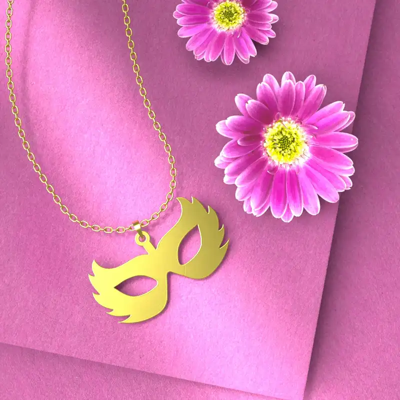 گردنبند طلا 18 عیار زنانه مدوپد مدل هالووین کد G3-1-1209