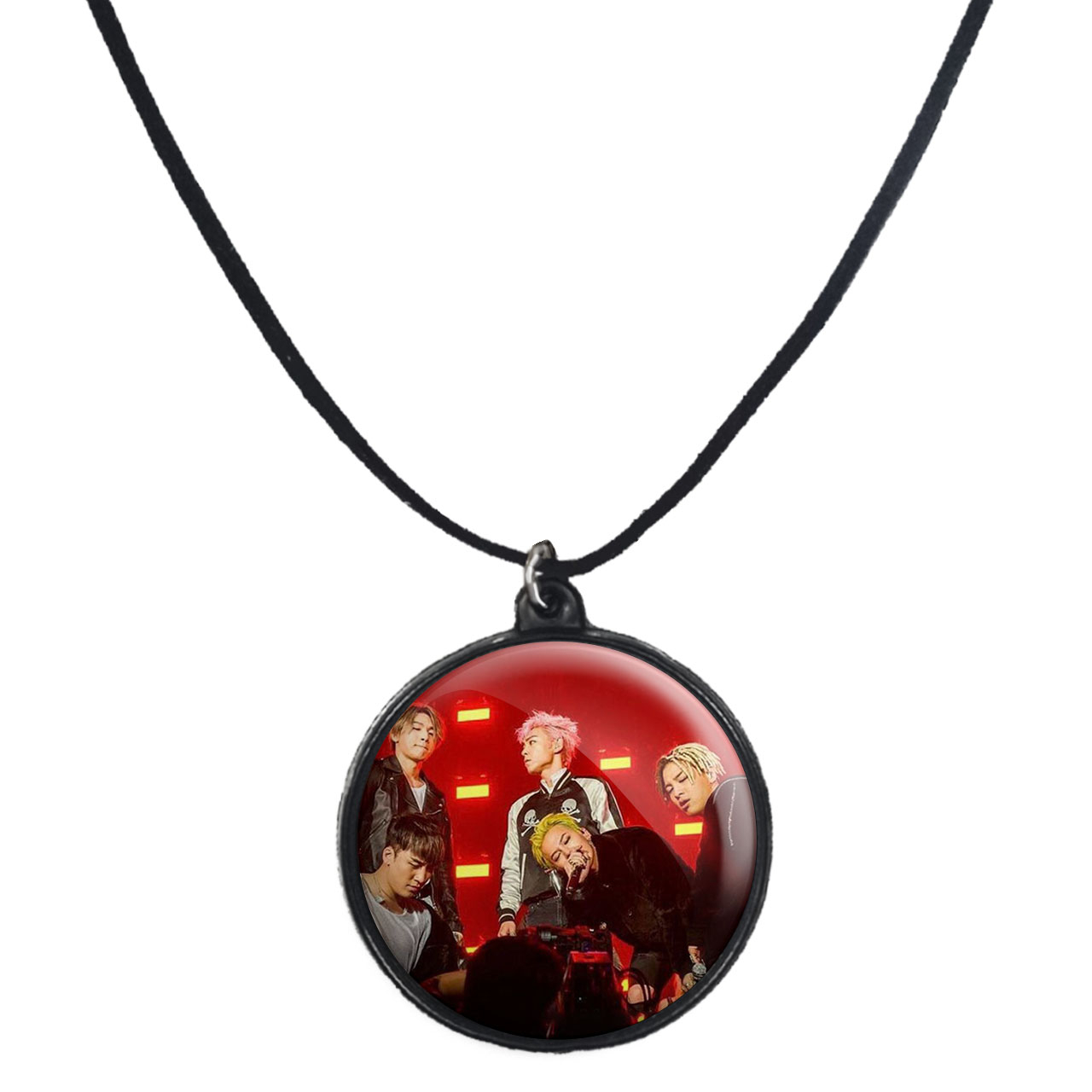 گردنبند پرمانه طرح گروه موسیقی BIG BANG کد pmb.15284 مدل دو طرفه