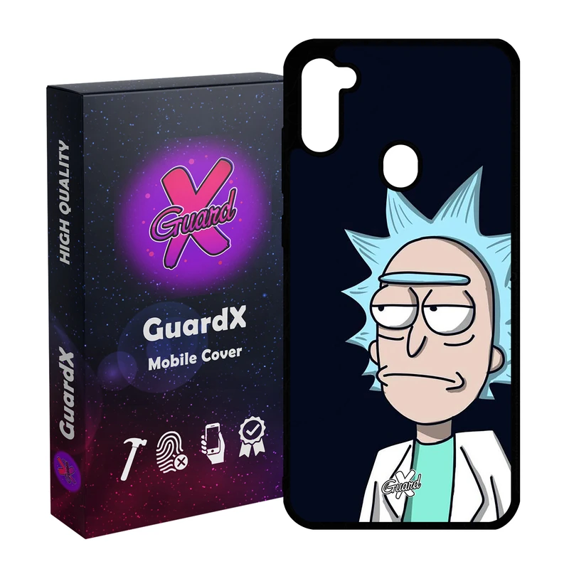 کاور گارد ایکس طرح Rick and Morty مدل Glass10030 مناسب برای گوشی موبایل سامسونگ Galaxy A11 / M11