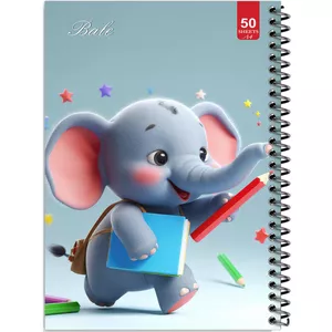 دفتر نقاشی 50 برگ انتشارات بله طرح فیل کوچولوی نقاش کد A4-L272