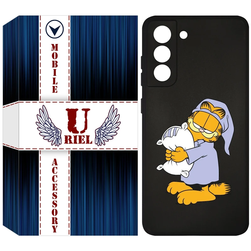 کاور یوریل مدل KSH کد 73 طرح گارفیلد خوابالو مناسب برای گوشی موبایل سامسونگ Galaxy S21 FE 5G