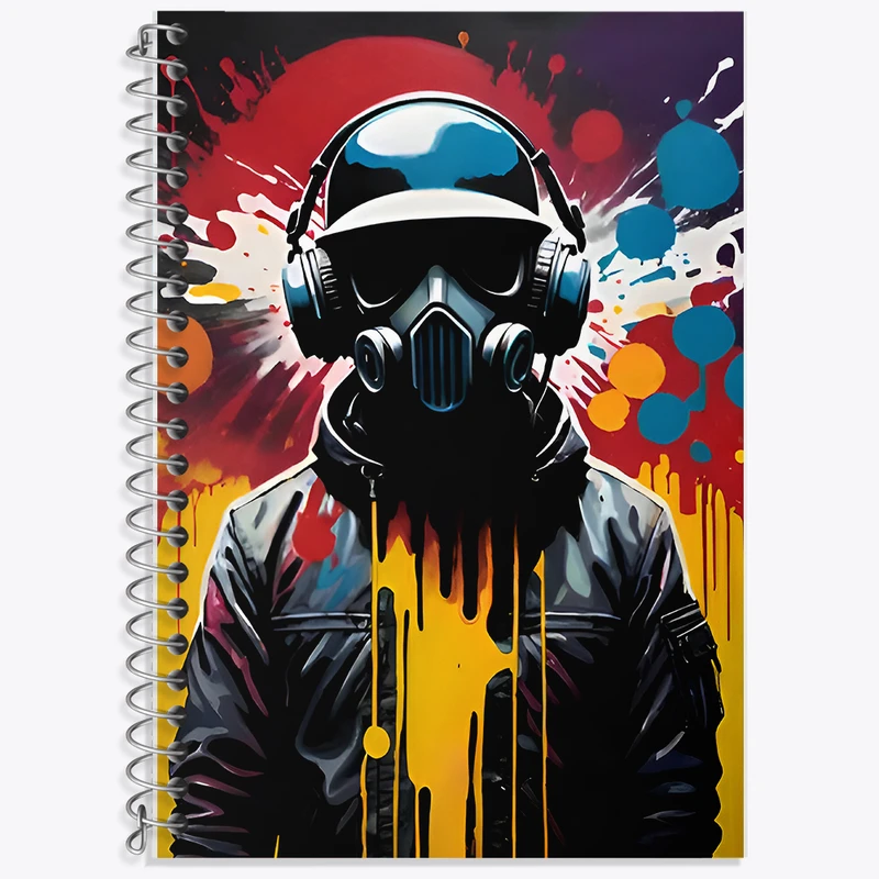 دفتر لغت 50 برگ خندالو طرح نقاش گرافیتی کد F8487