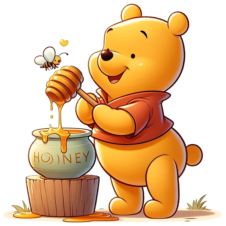 استیکر پارچه و لباس پاد آفرین مدل وینی پوه کد DKST641