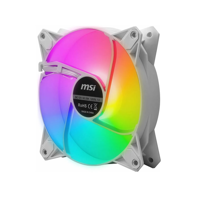 فن کیس ام اس آی مدل MPG F120 ARGB Wh بسته سه عددی
