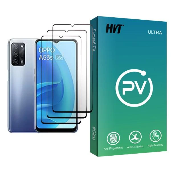محافظ صفحه نمایش اچ وی تی مدل PV Glass MIX003 مناسب برای گوشی موبایل اوپو A53s 5G بسته سه عددی