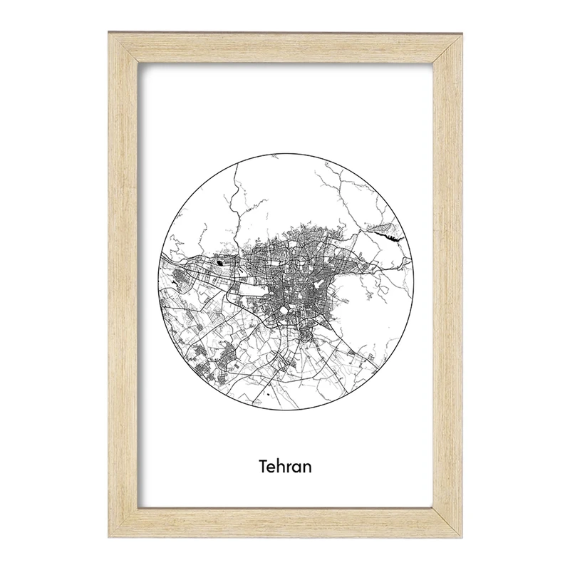 تابلو خندالو مدل نقشه شهر تهران کد F1709