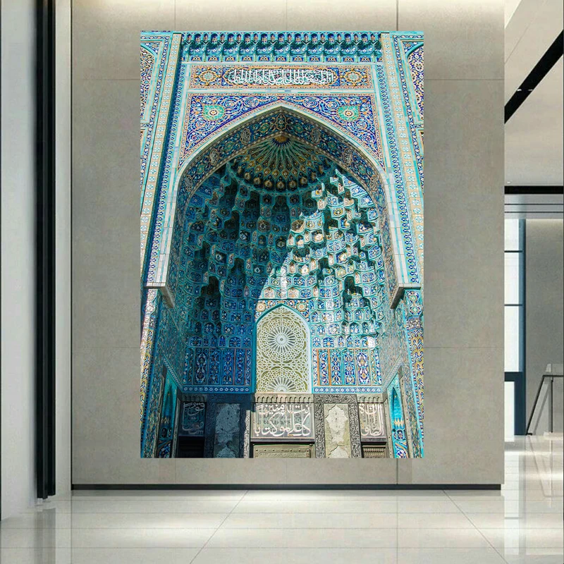 تابلو بوم طرح مخمل اسلام مدل معماری ایرانی کد AR305123