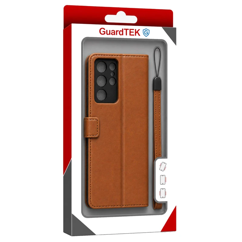 کیف کلاسوری گاردتک مدل  Flip cover strap مناسب برای گوشی موبایل سامسونگ Galaxy S21 Ultra به همراه بند