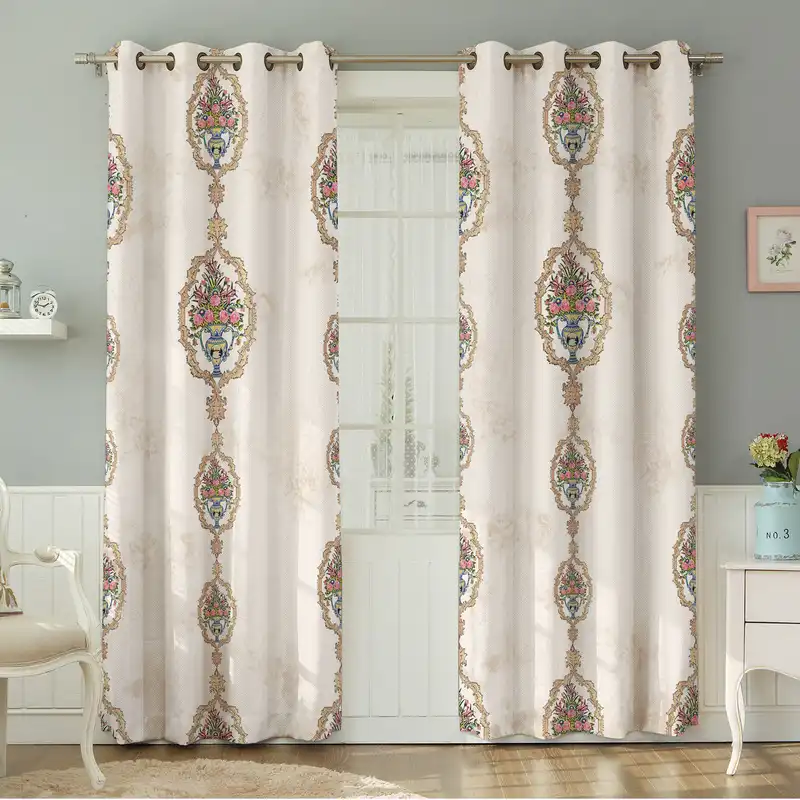 پرده نیروانا طرح سنتی مدل مخمل کد 8088سایز 140×280 سانتی متر