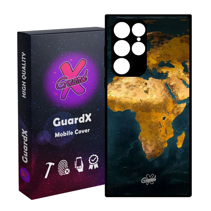 کاور گارد ایکس طرح Map مدل Glass10291 مناسب برای گوشی موبایل سامسونگ Galaxy S23 Ultra