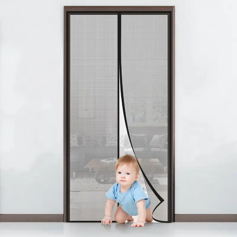 پرده توری مغناطیسی مدرن پوش مدل فایبر گلس نسوز کد 1247 سایز 70x230 سانتی متر