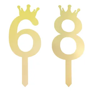 تاپر کیک هانستو مدل عدد 68 کد TPN68 مجموعه 2 عددی