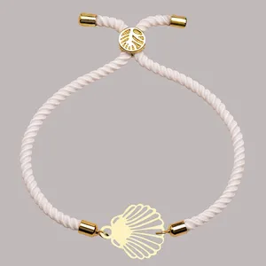 دستبند طلا 18 عیار زنانه الن نار مدل صدف 10039