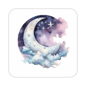 زیر لیوانی کاکتی طرح ماه و ستاره مدل mp53415