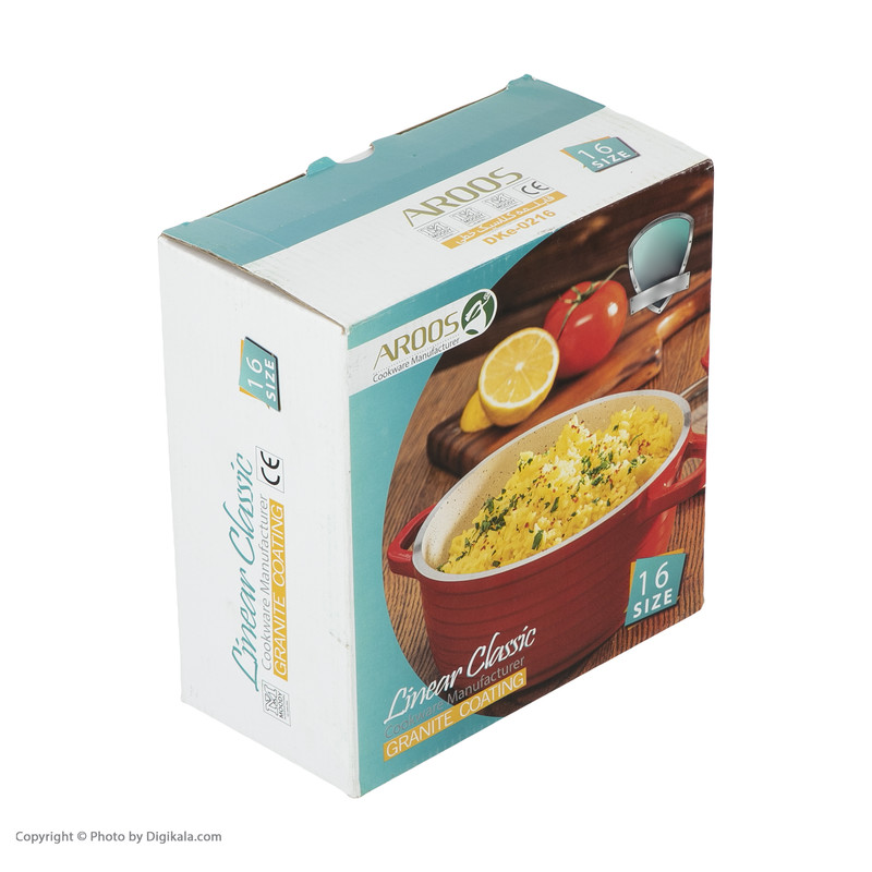 قابلمه عروس مدل کلاسیک خطی سایز 16