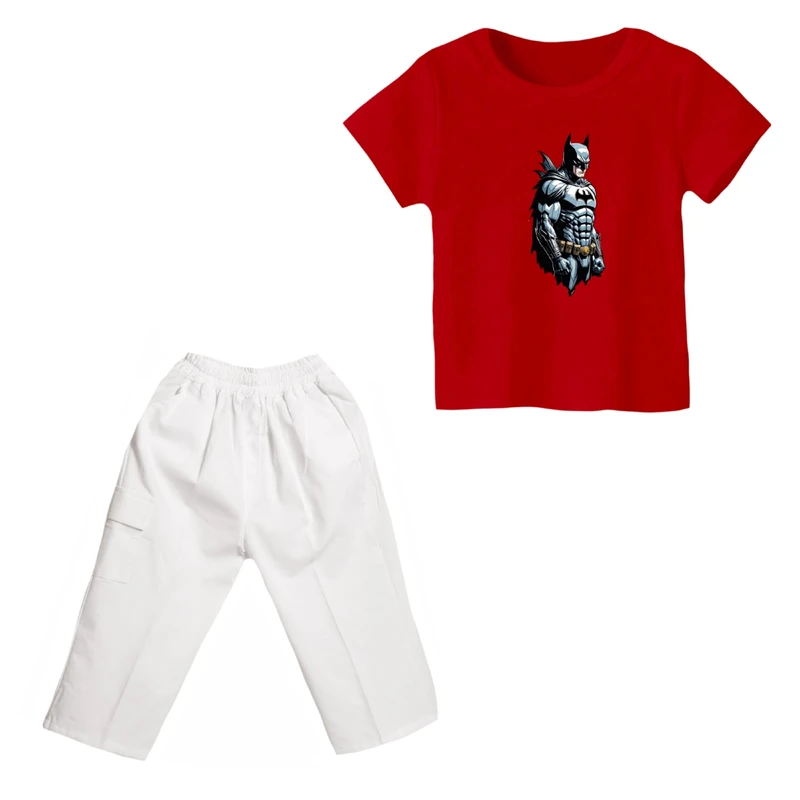 ست تی شرت و شلوارک پسرانه مدل بتمن کد 21