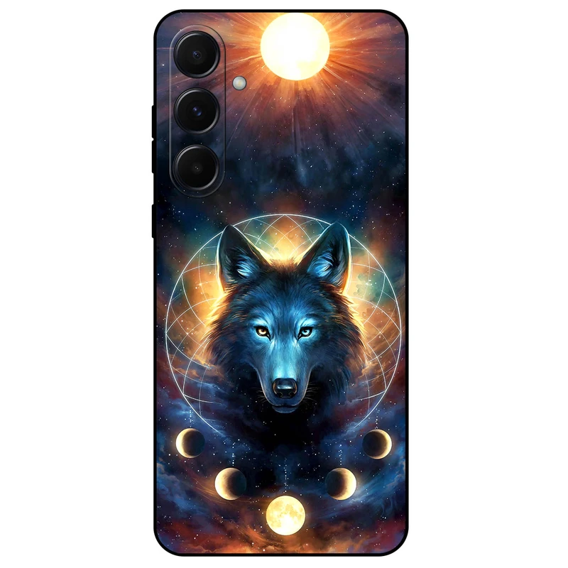 کاور مگافون طرح گرگ و ماه مدل 8006 مناسب برای گوشی موبایل سامسونگ Galaxy A55 5G  