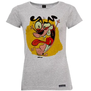 تی شرت آستین کوتاه زنانه 27 مدل Courage the Dog کد MH1401